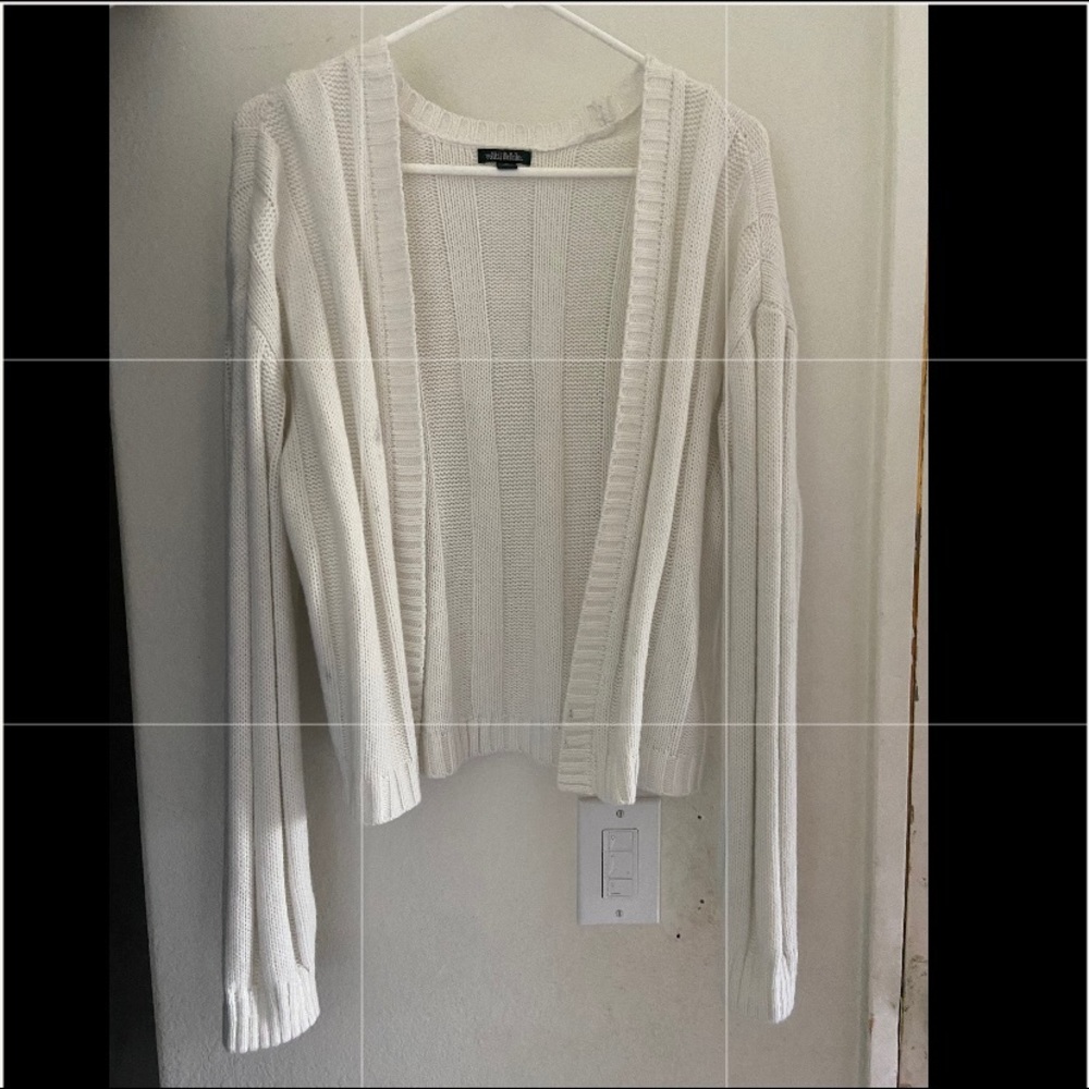 White cardigan